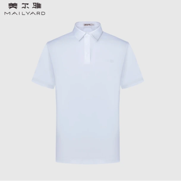 MAILYARD/美尔雅短袖T恤 夏季青年商务休闲纯色翻领短袖T恤023