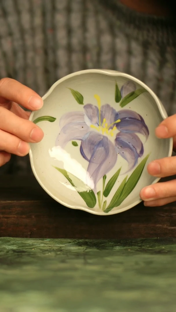 瓷器青诗集手工手绘瓷器