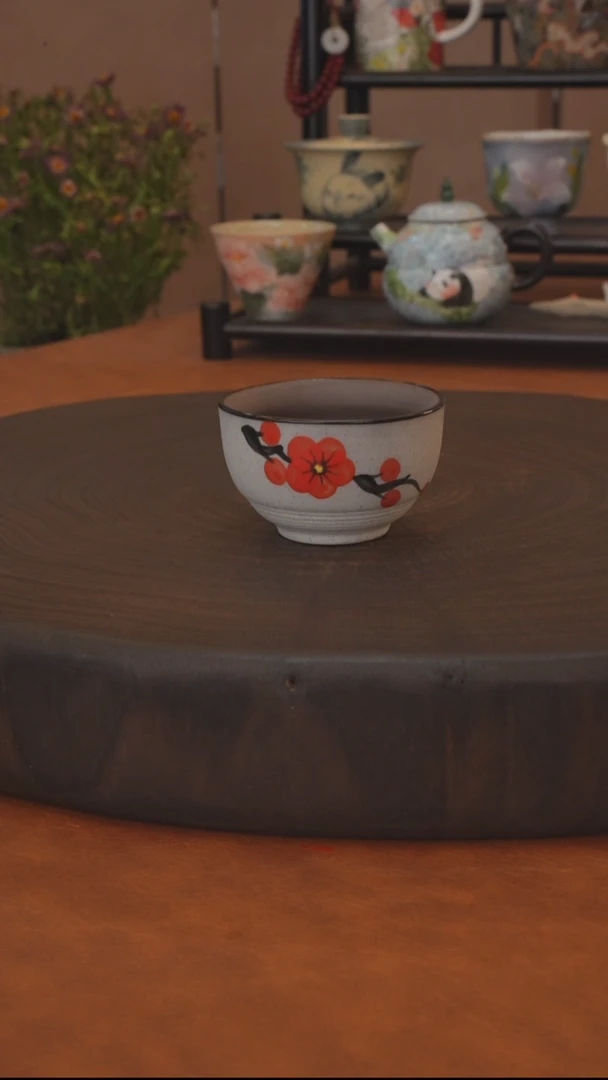 福利品 红梅紫砂品茗杯