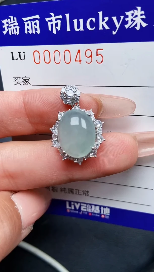 【闪购商品】翡翠颈饰银S925镶嵌0495