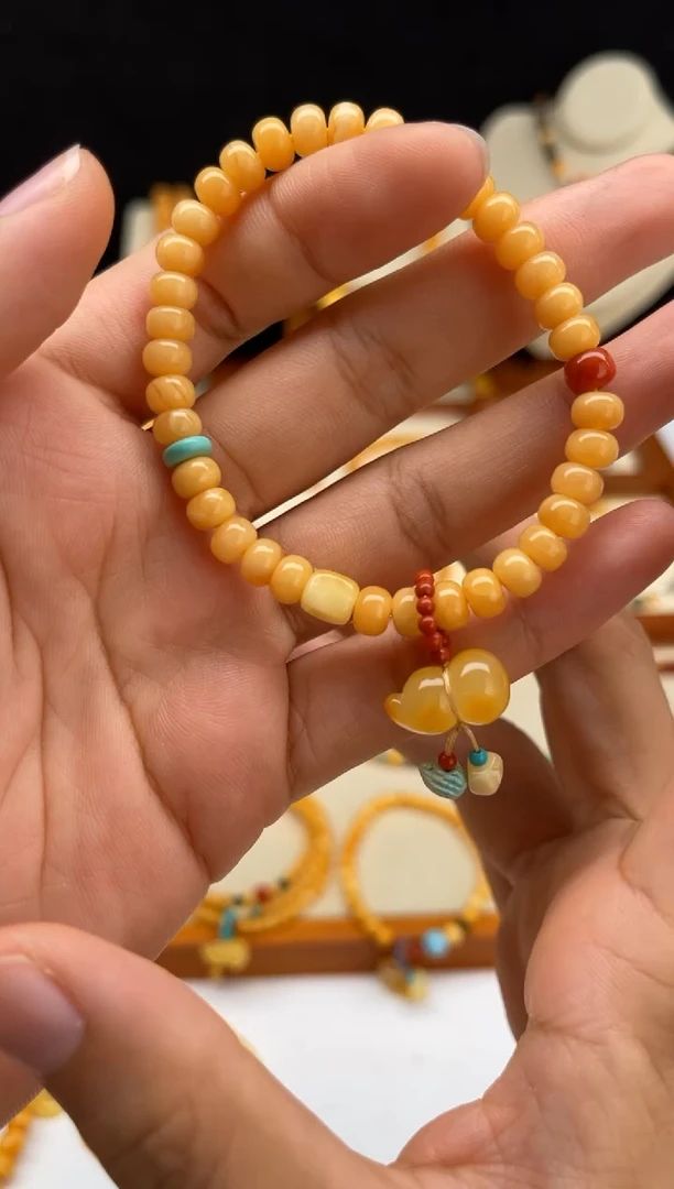 手链蜜蜡未镶嵌老型葫芦款