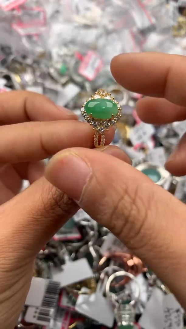 银S925镶嵌戒指翡翠2222-----8