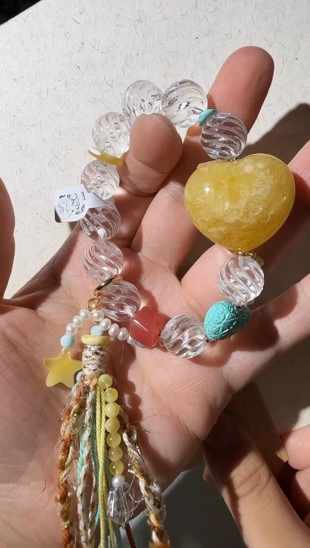 手链蜜蜡未镶嵌蜜蜡爱心手链