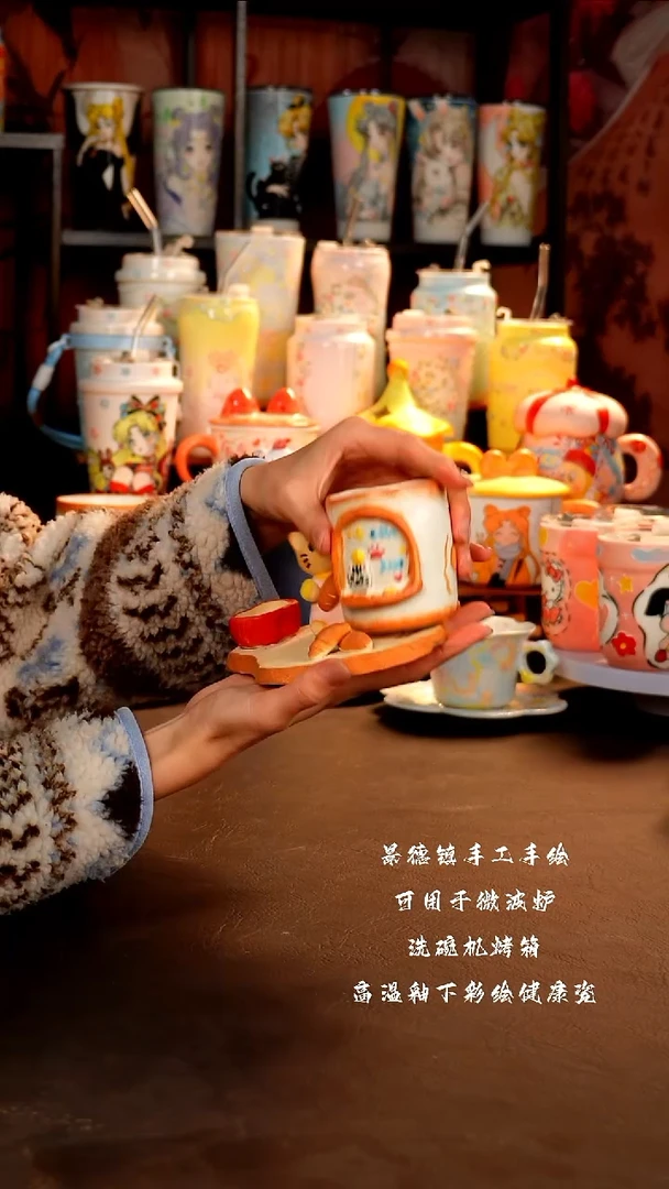 景德镇设计款手工手绘杯杯