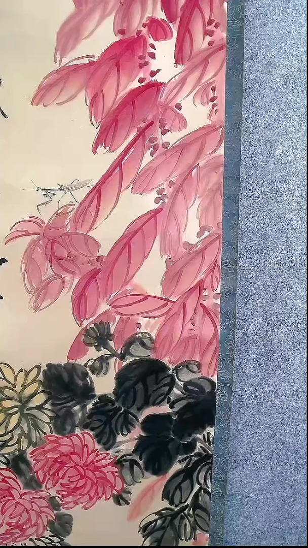 竖款杨*嵘v250709-2-725 花鸟 3.9平尺 纸本镜片