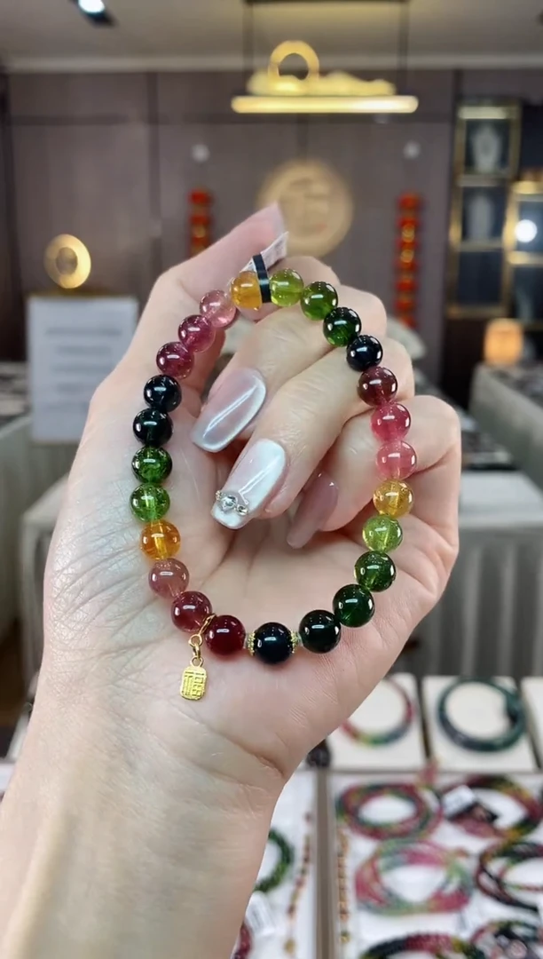 【闪购商品】碧玺单圈手串7mm+未镶嵌（多样性发一条）hon