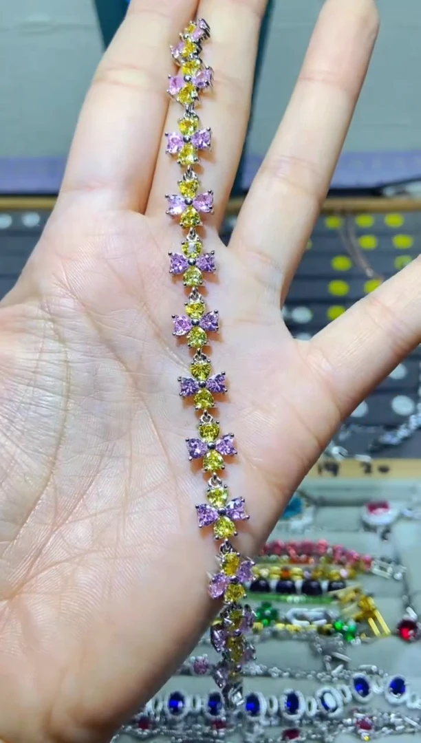 银S925镶嵌耳饰紫晶1