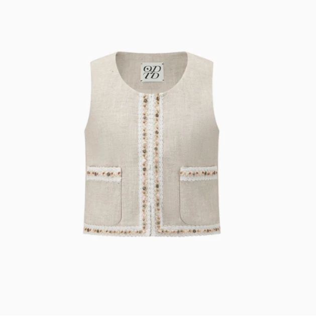 ODTD 箱形盘带马甲上衣 6562510234003