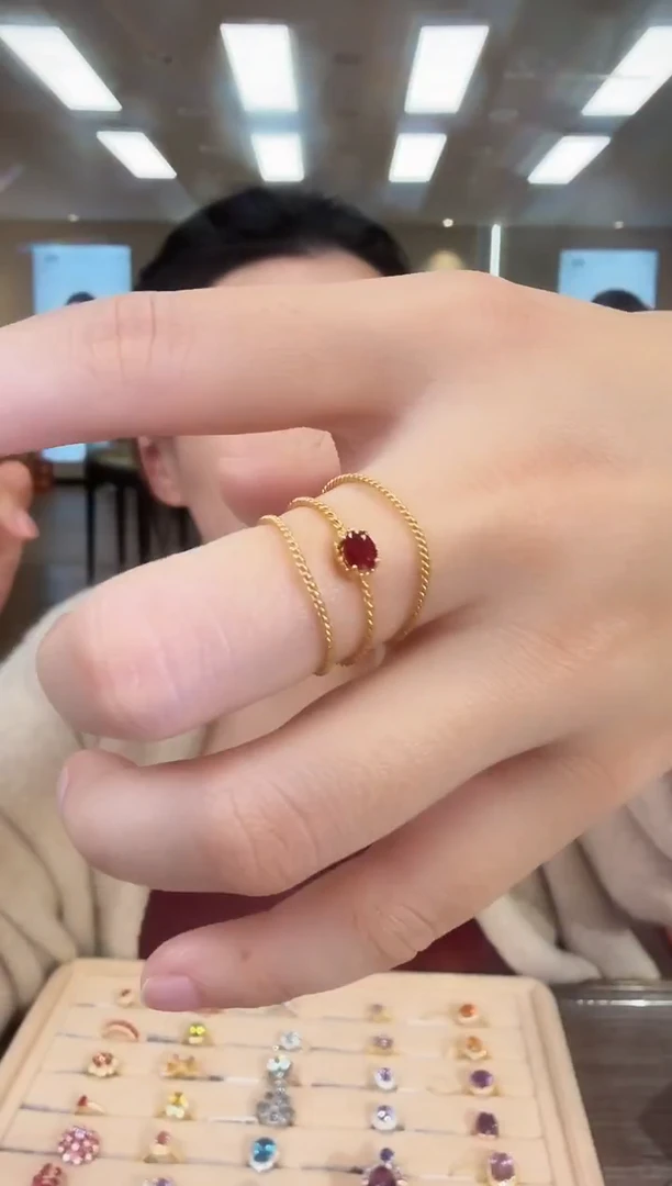 银S925镶嵌戒指红宝石01