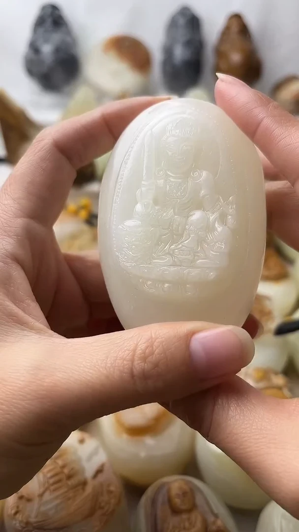 石材古青石棉纹正常不退换文殊菩萨