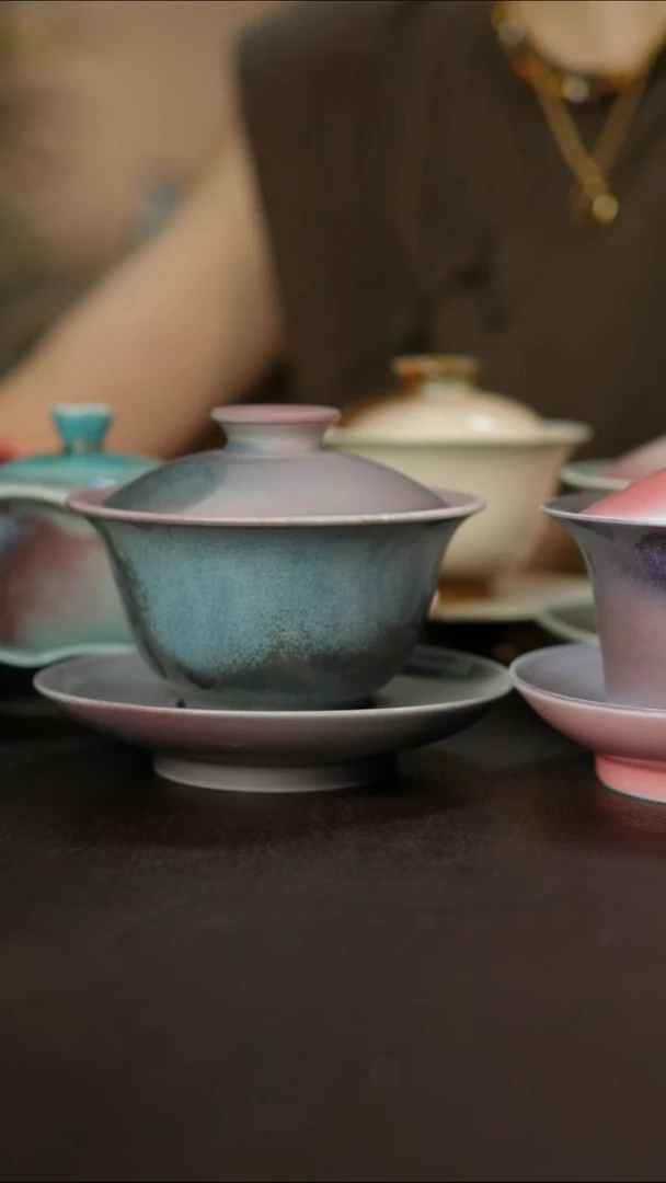 杯景德镇陶瓷杯碗柴烧多人