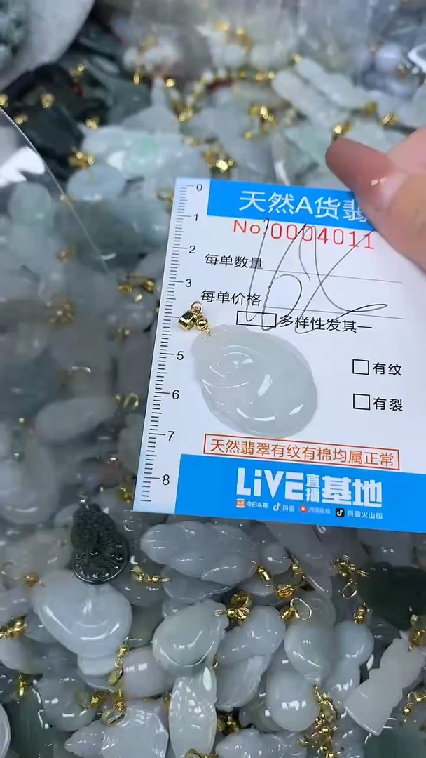 翡翠未镶嵌颈饰净货挂件-4011