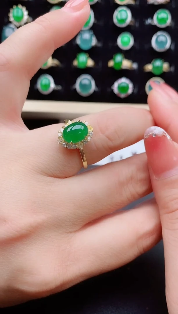 【闪购商品】翡翠戒指银S925镶嵌1111111