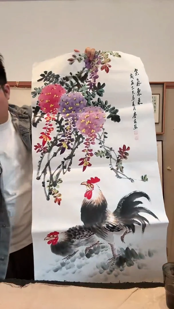 国画j李老师国画作品一件