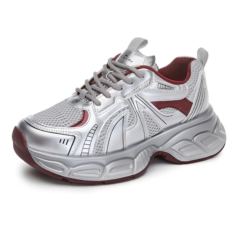 潮流吸膜底老爹鞋2025春季新款休闲跑步鞋厚底增高运动鞋女百搭鞋