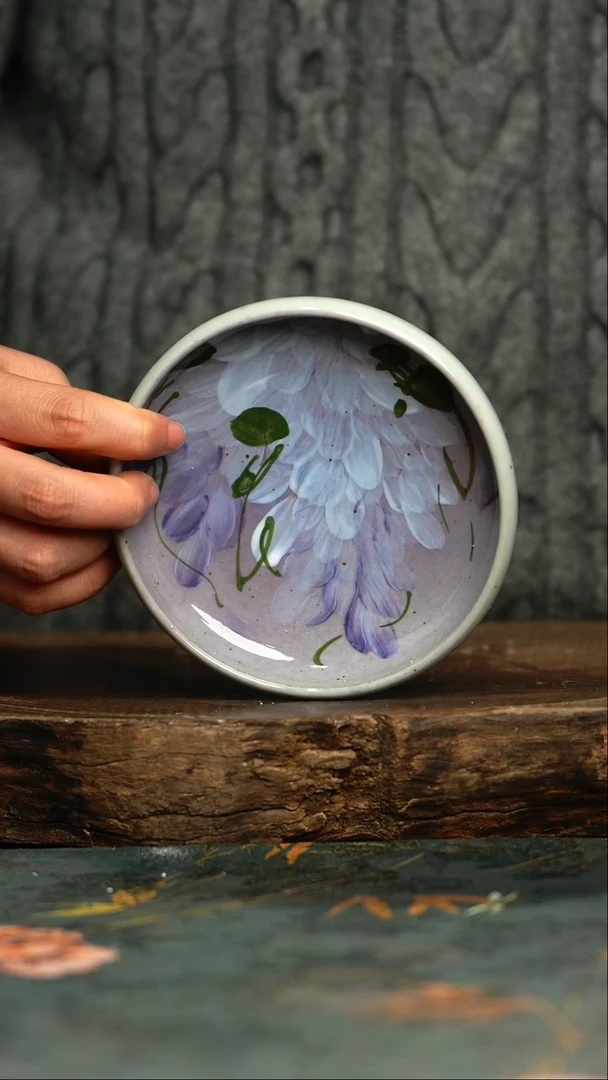 【闪购商品】杯杯釉下彩手工手绘同款陶器