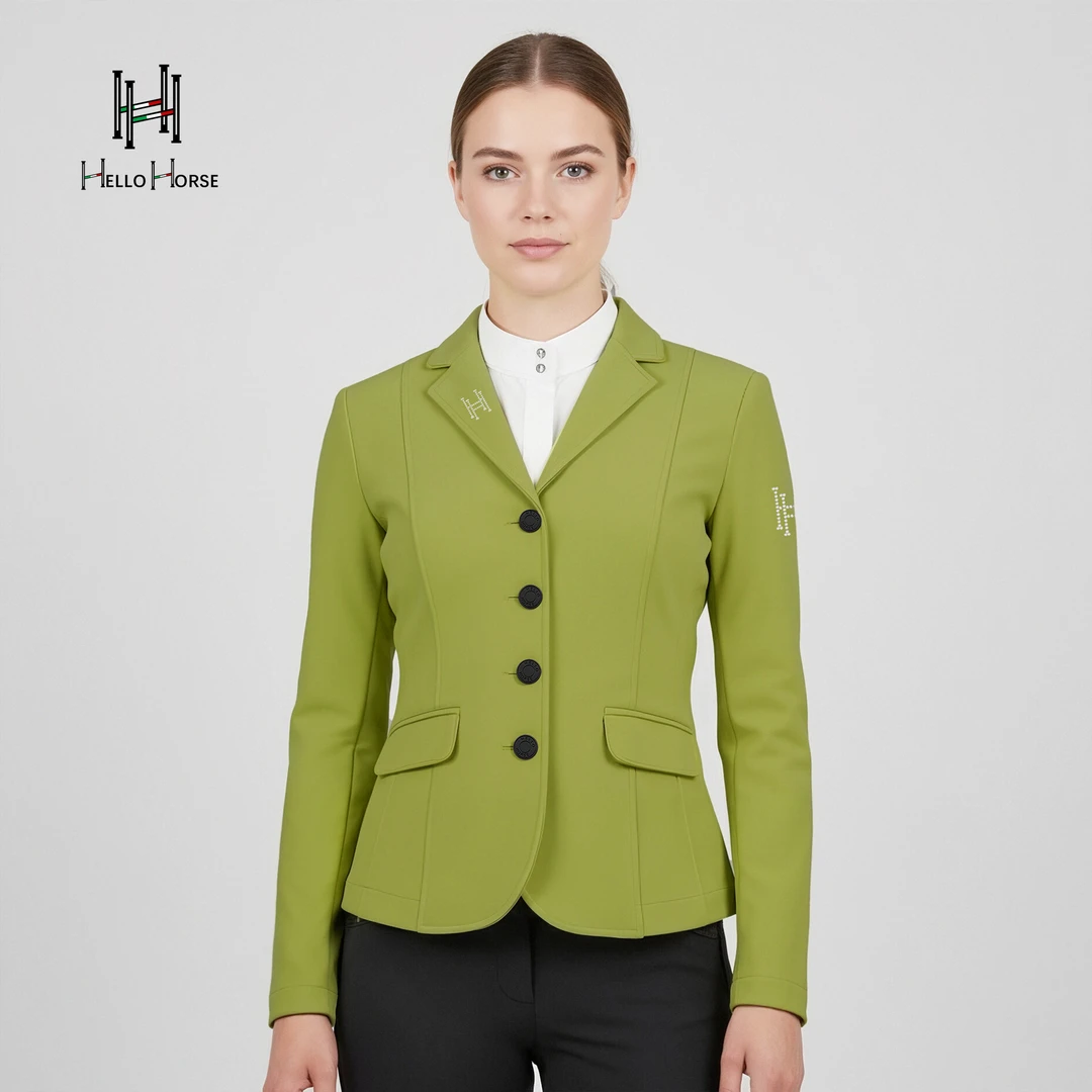 Hello Horse马术骑士简约收腰西服多色弹力运动西服外套