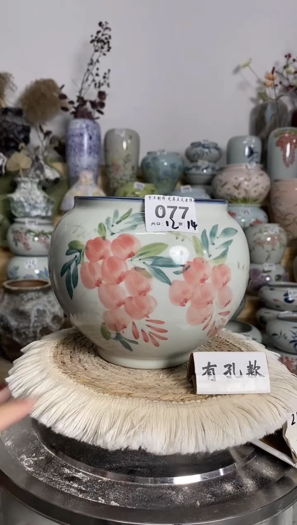 瓷韵花盆 077 手工制品 完美主义者慎拍