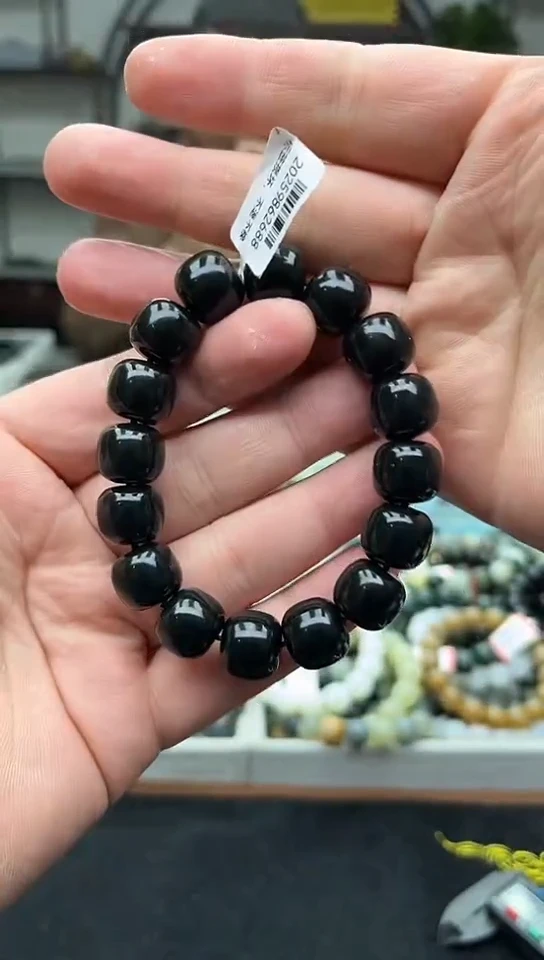 未镶嵌手串和田玉纯天然新疆塔县黑青14