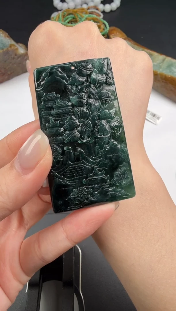 吊坠(不含链)未镶嵌翡翠翡翠饰品-155