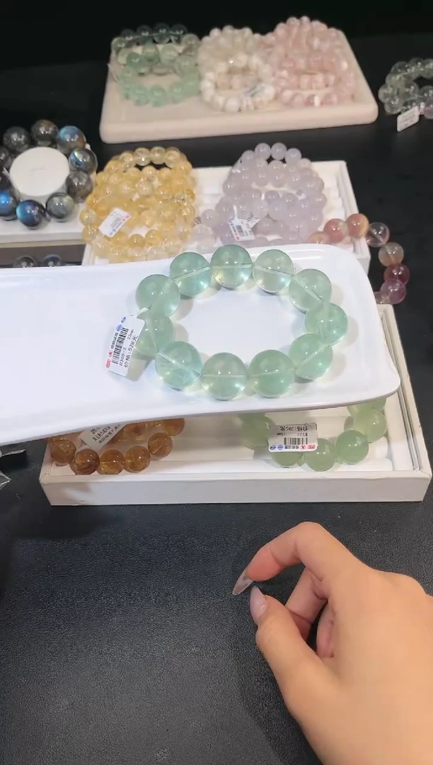 手链未镶嵌萤石多样性发一薄荷曼波22mm