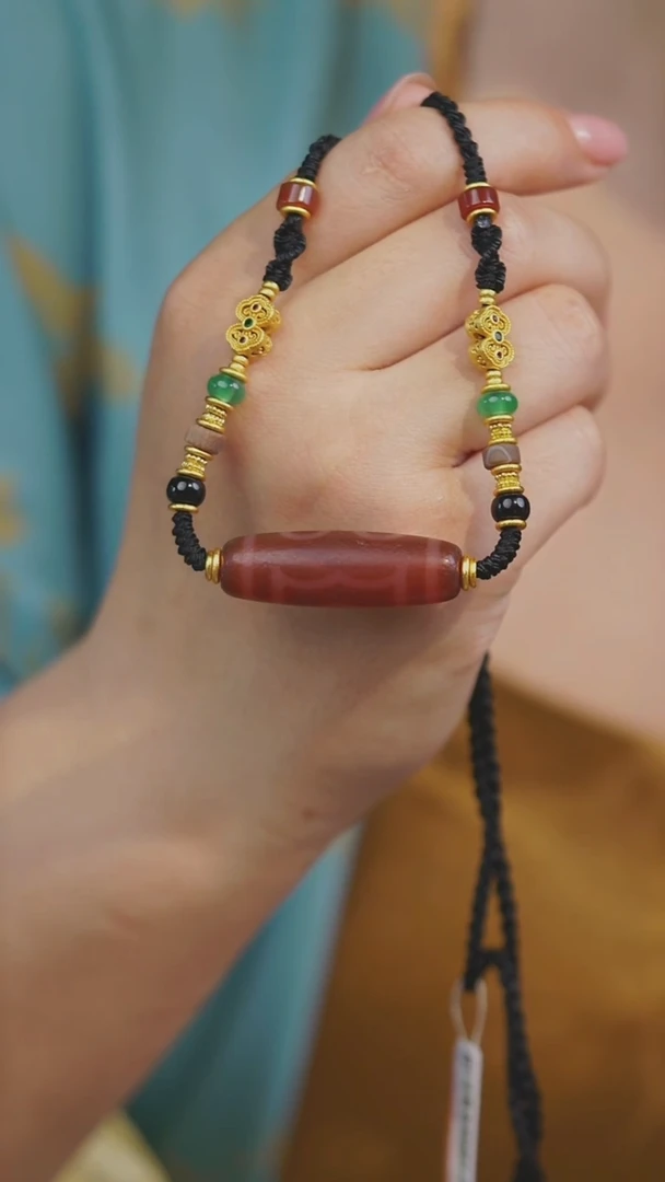 玛瑙/玉髓项链未镶嵌多样性发其一 3眼