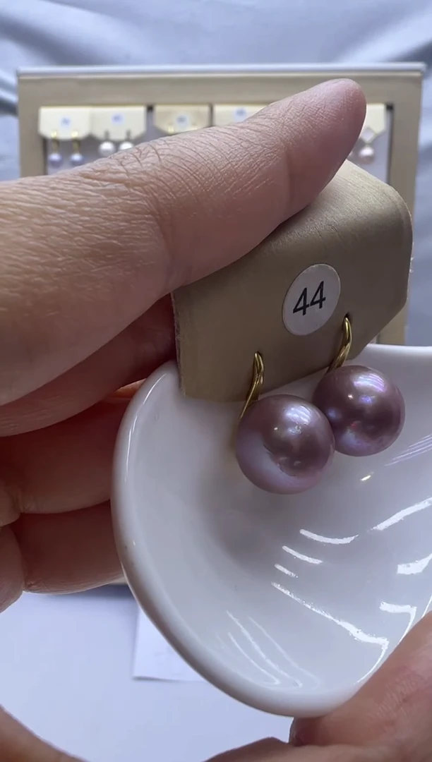 银S925镶嵌耳饰淡水珍珠44