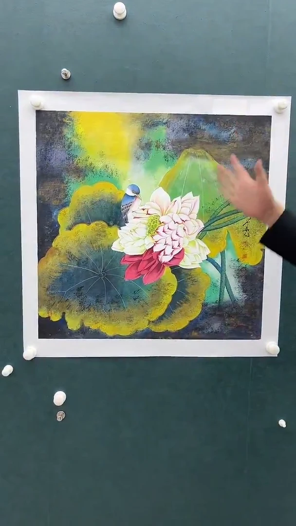 国画刘用华-4平尺-重彩花鸟