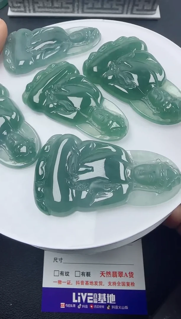 【闪购商品】翡翠颈饰未镶嵌翡翠素衣观音（多样性发其一）