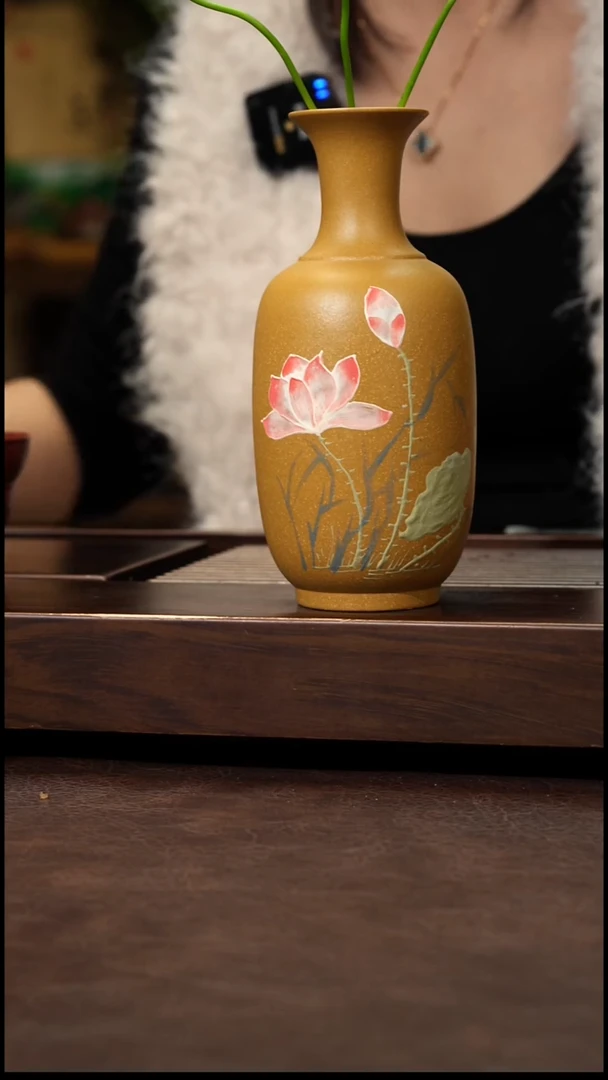 茶壶紫砂黄金段泥大花瓶