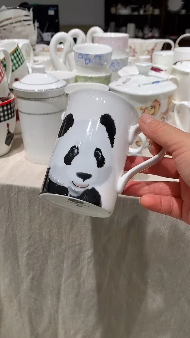 隆达福利款熊猫茶杯微瑕