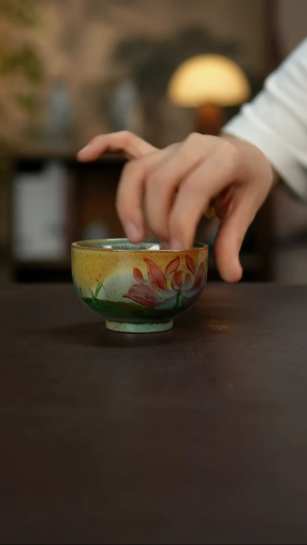 杯景德镇陶瓷杯碗柴烧多人