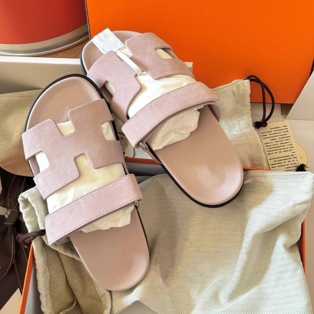 网红二舅拖鞋女外穿厚底休闲一字带h半托鞋魔术贴半拖鞋女