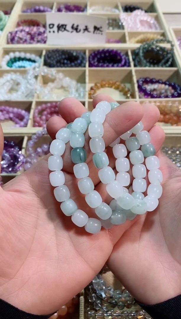 【闪购商品】石英质玉手链未镶嵌天山翠玉10m+ (多样性发其一）