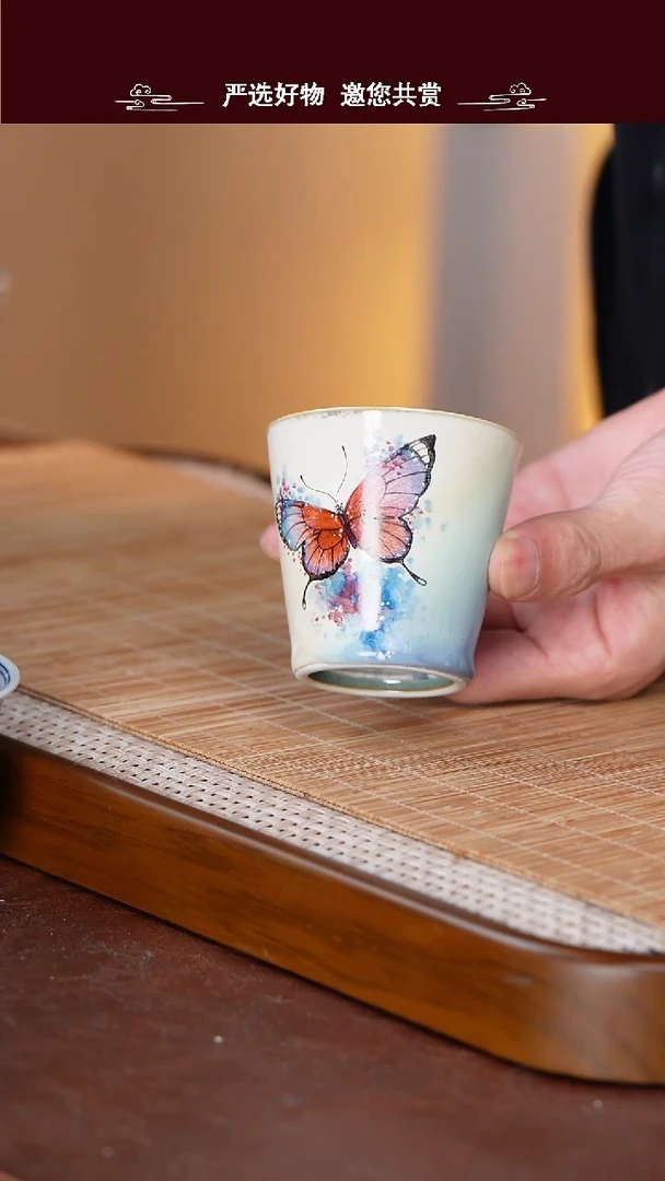 手工手绘高温茶杯