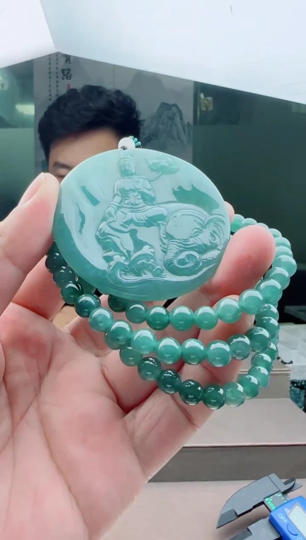 【闪购商品】翡翠颈饰未镶嵌1111111111111普贤