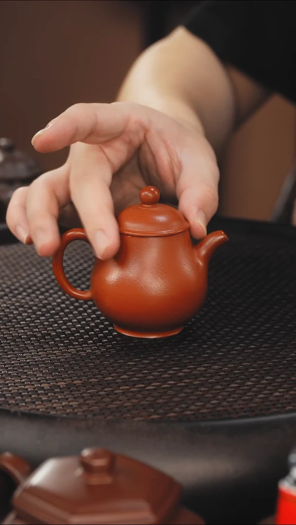 茶壶紫砂高潘 朱泥