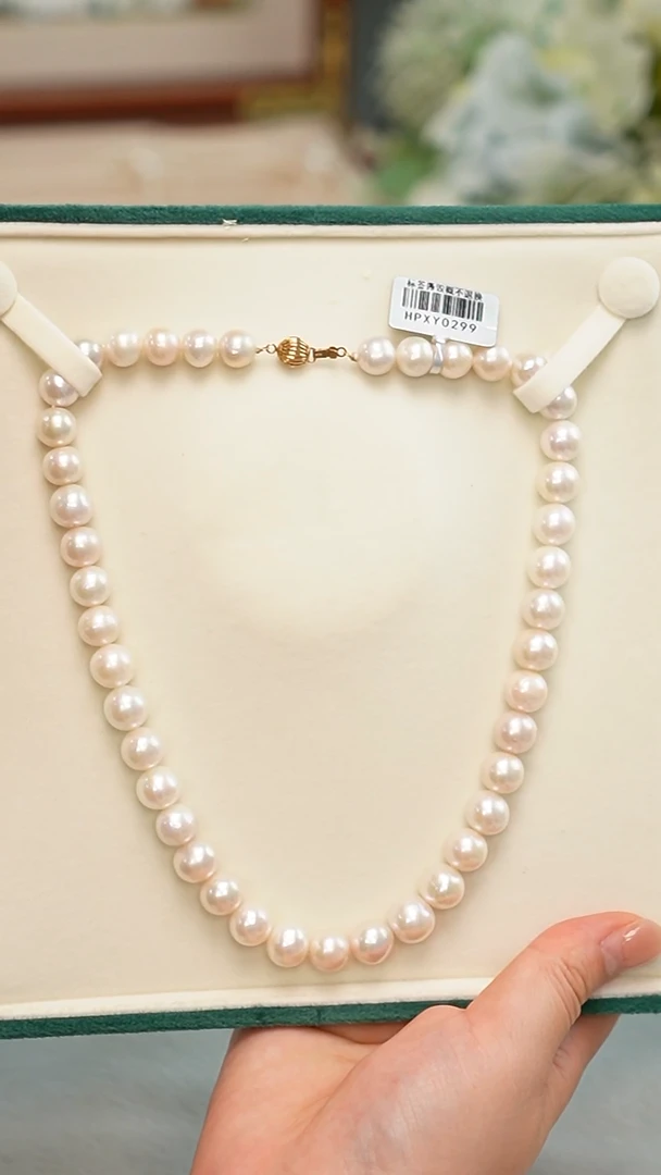 淡水珍珠14K金镶嵌颈饰项链