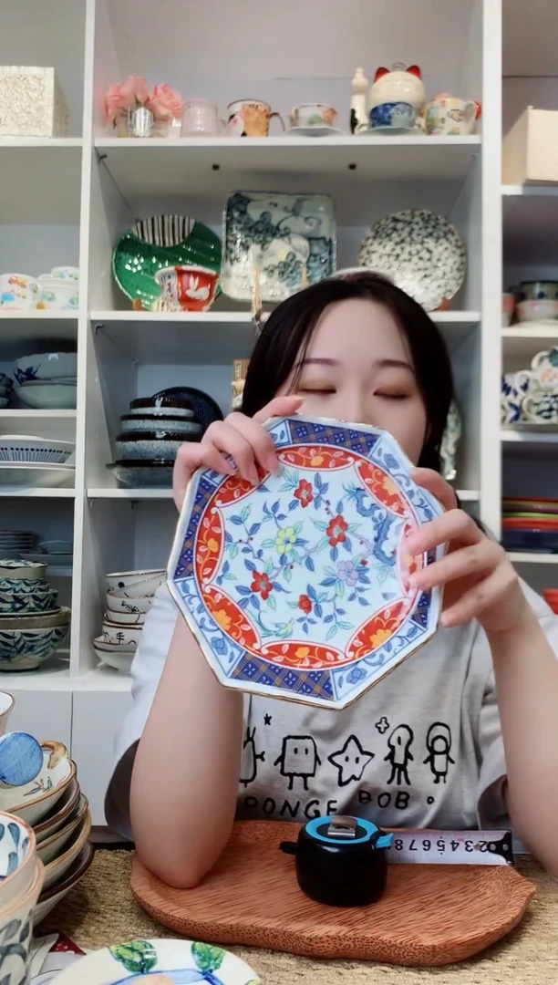 陶瓷【微瑕】库山窑高脚盘