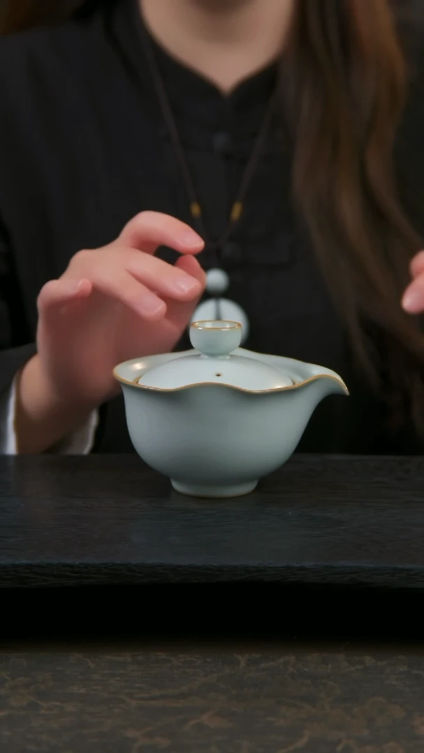 【闪购商品】杯逍遥望月汝窑旅行1