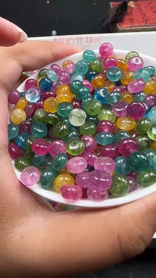 未镶嵌珠宝半成品碧玺小灯泡碧玺N470卡5*8MM散珠20颗