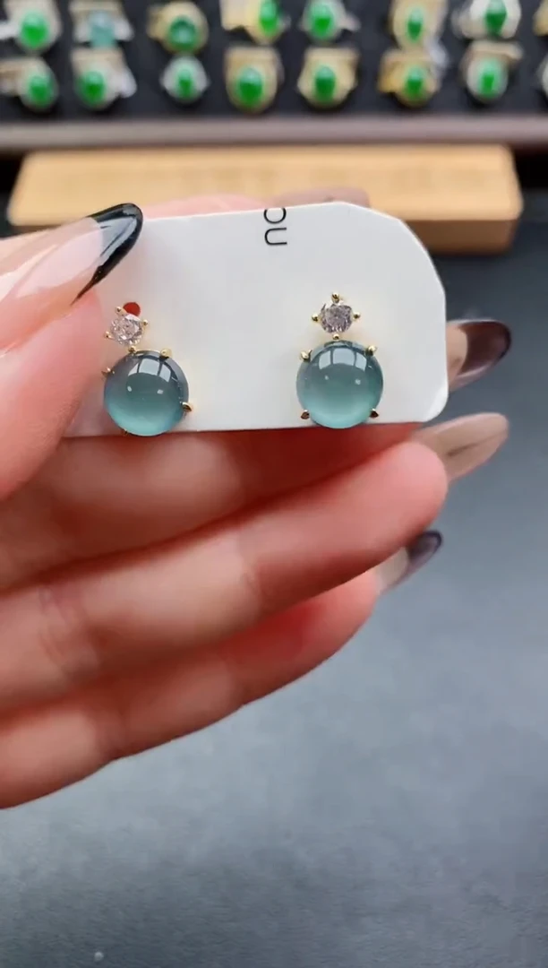 银S925镶嵌戒指翡翠1