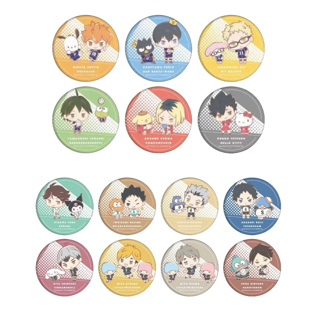 【日谷】排球少年 三丽鸥联动吧唧 vol.1.2 徽章系列（默认代不退换）