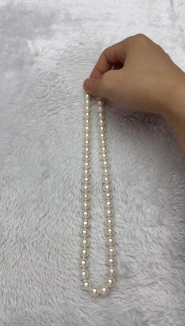 海水珍珠银S925镶嵌项链AK8-8.5mm