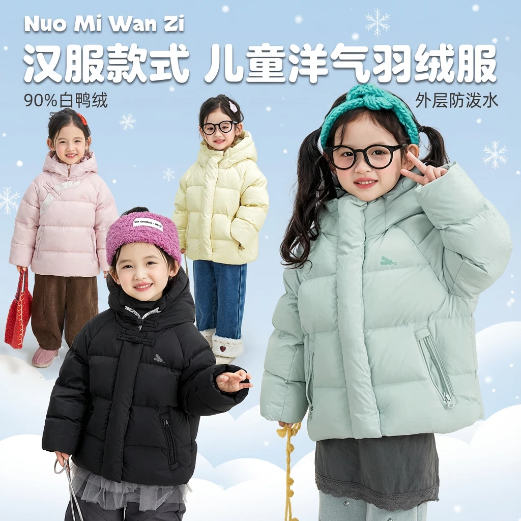 丸子十儿童韩版百搭洋气小奶包羽绒服（冬款）WZJ-54020【汉服】