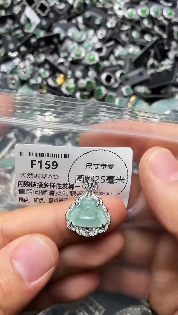 翡翠未镶嵌颈饰F159吊坠