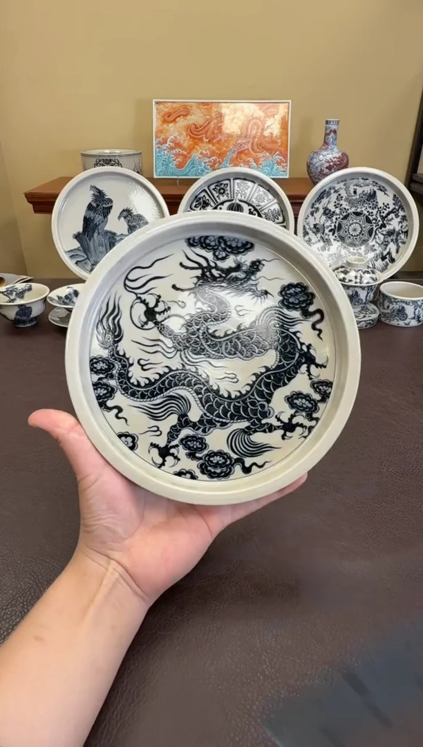 二号釉1351龙纹壶承二号釉