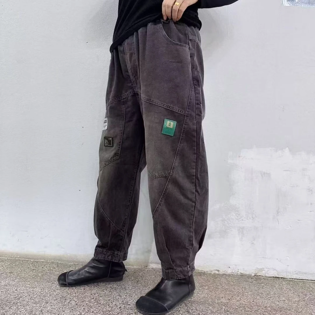 T68795炒色牛仔灯笼老爹裤（建议170斤内）