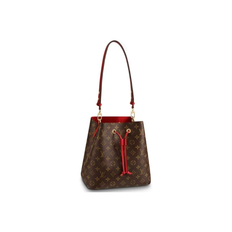 99新 LouisVuitton/路易威登 老花红水桶包 原盒 尘袋