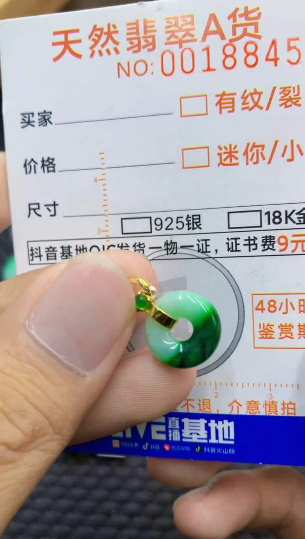 翡翠未镶嵌吊坠(不含链)1